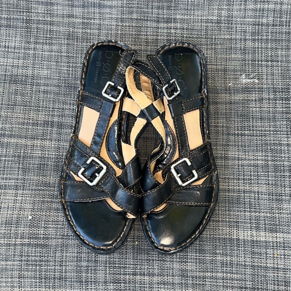 BOC Born Concept black buckle wedges - Picture 2 of 8